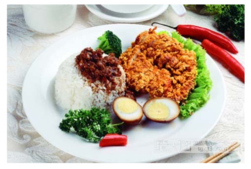 香酥雞腿排飯