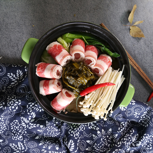 火山石爆魚(yú)快餐-酸菜牛飯