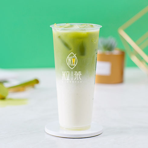 粒茶奶茶飲品-抹茶鮮奶