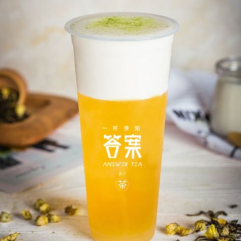 答案占卜茶-桃香烏龍奶蓋茶