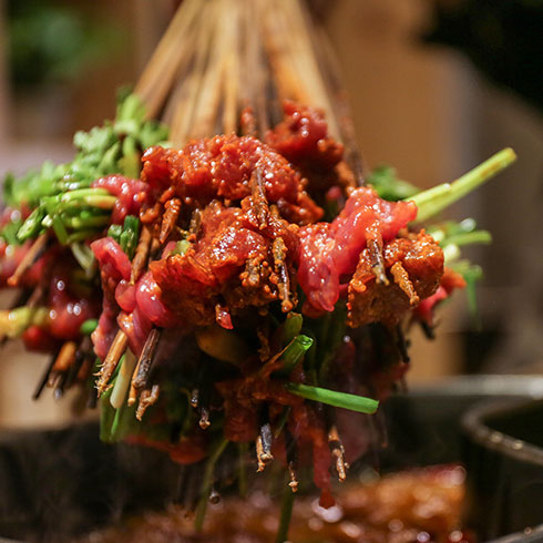 麻辣串譜-香菜牛肉串